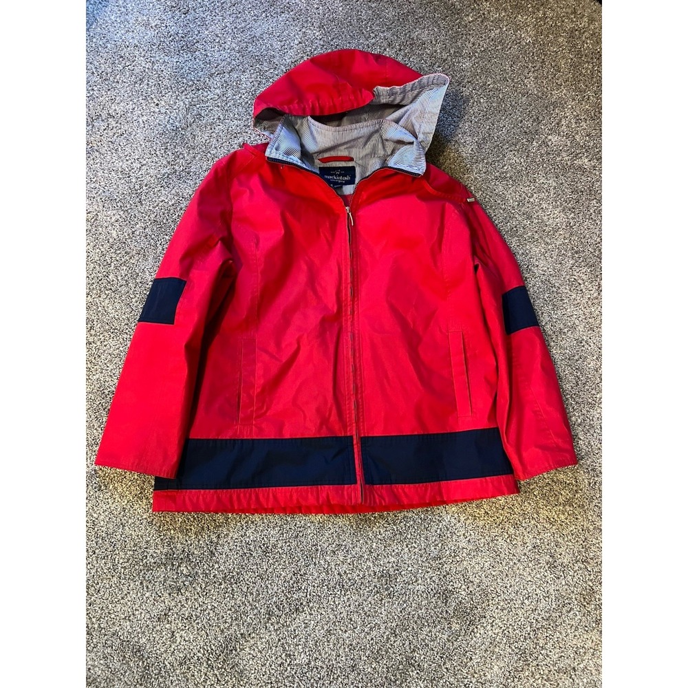 Mackintosh New England Women's Red Coat Jacket Sailing Jacket Size XL Full‎ Zip